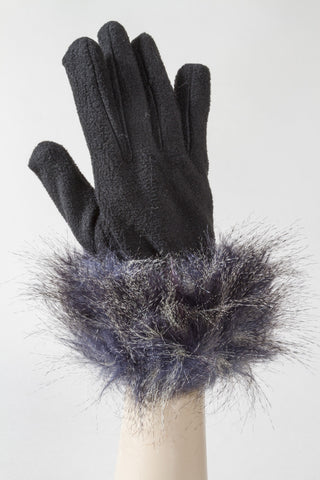 Blue Feathers Fleece Glove
