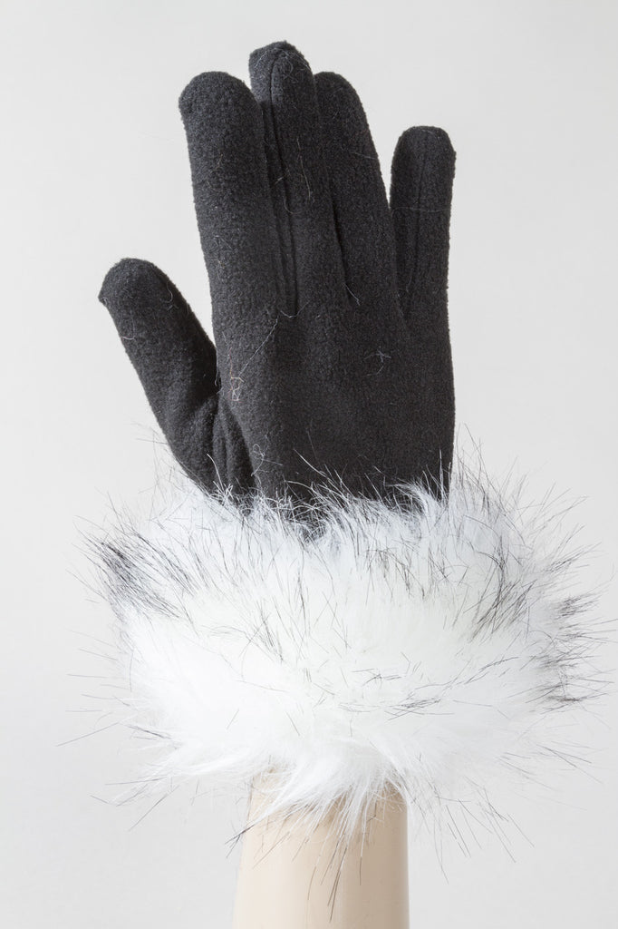 White Snow Fleece Gloves