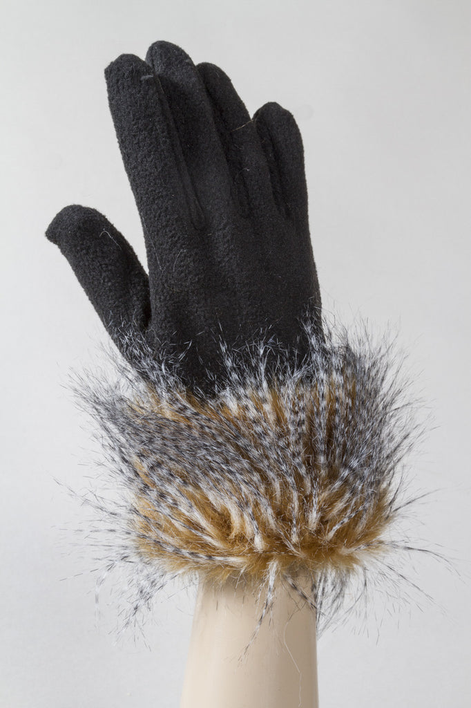 Camel Feathers Fleece Glove