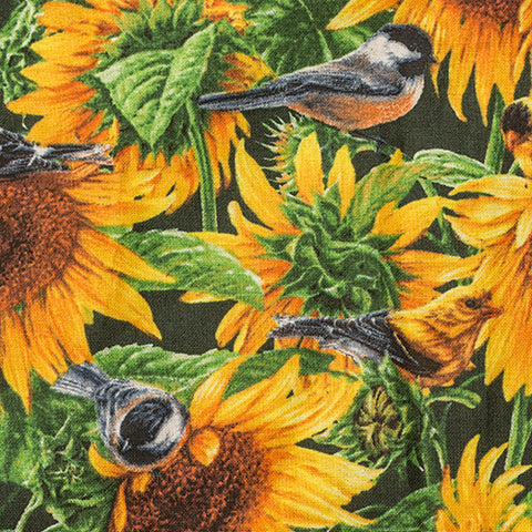 Sunflowers and Birds Apron
